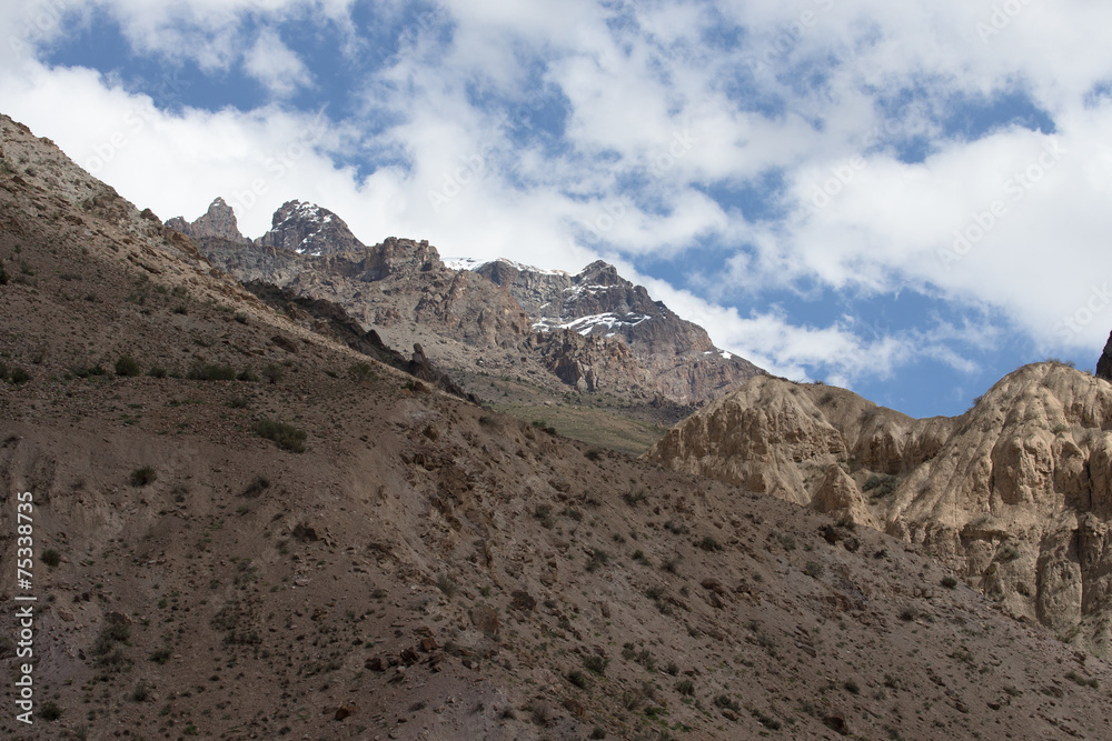 Pamir Mountains. Spring. Tajikistan