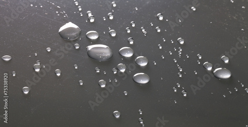 liquid drops on the surface