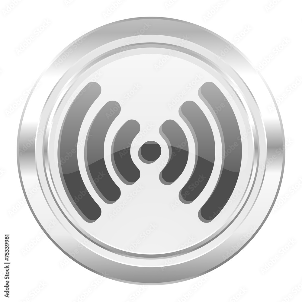 wifi metallic icon wireless network sign wifi metallic icon wireless network sign