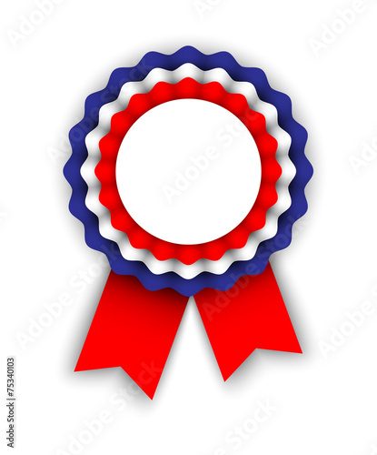 rosette in colors of the tricolor