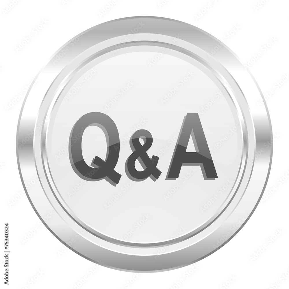 question answer metallic icon question answer metallic icon