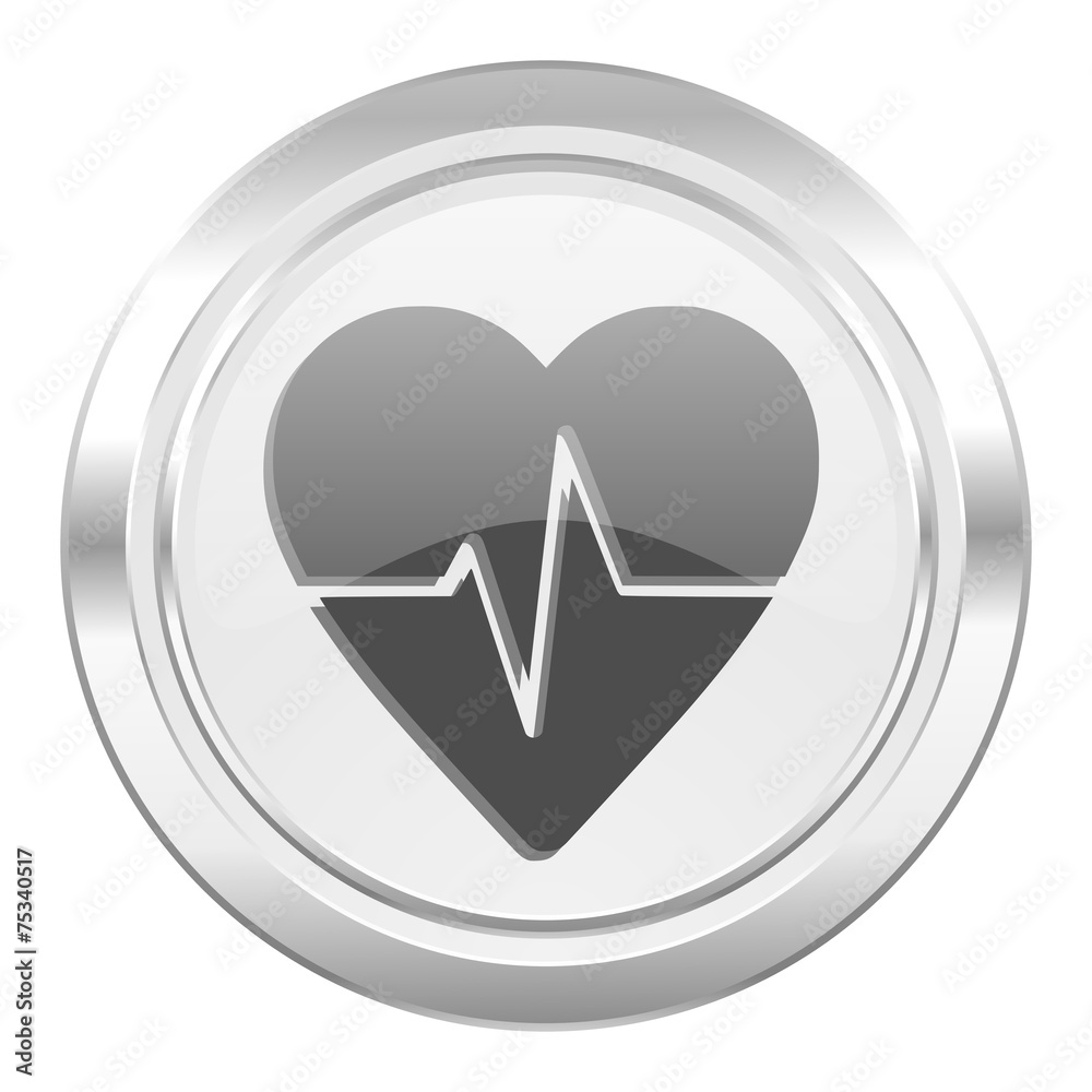 pulse metallic icon heart rate sign pulse metallic icon heart rate sign