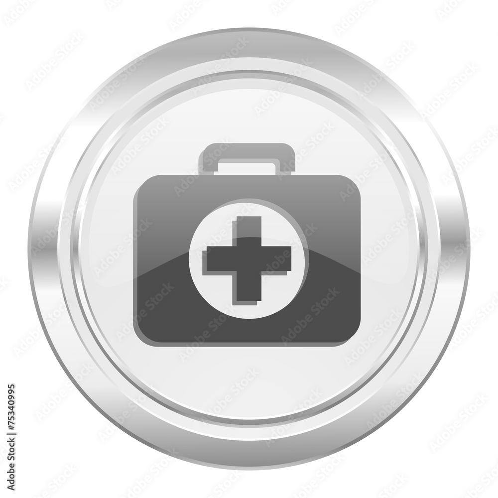 first aid metallic icon hospital metallic icon first aid metallic icon hospital metallic icon