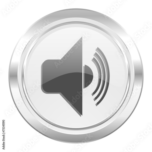 volume metallic icon music sign
