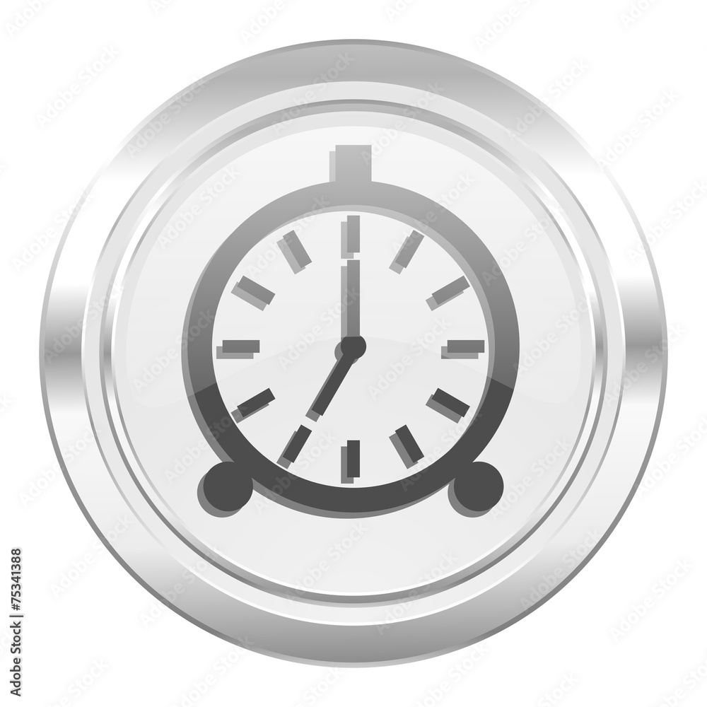 alarm metallic icon alarm clock sign alarm metallic icon alarm clock sign