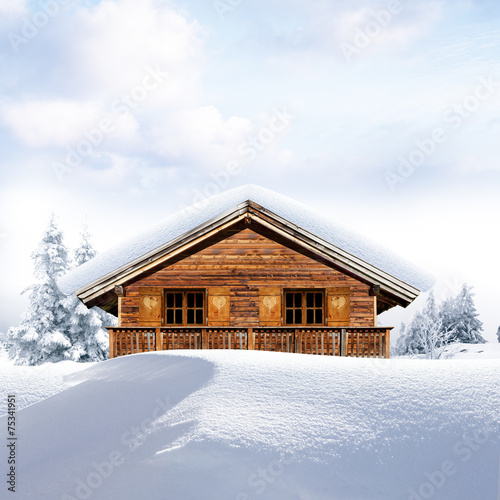 Schihütte im Schnee