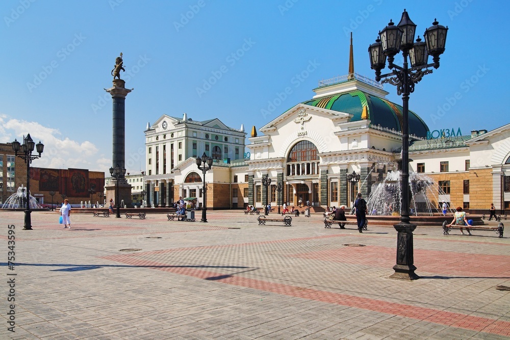 Railway Station in Krasnoyarsk, Russia