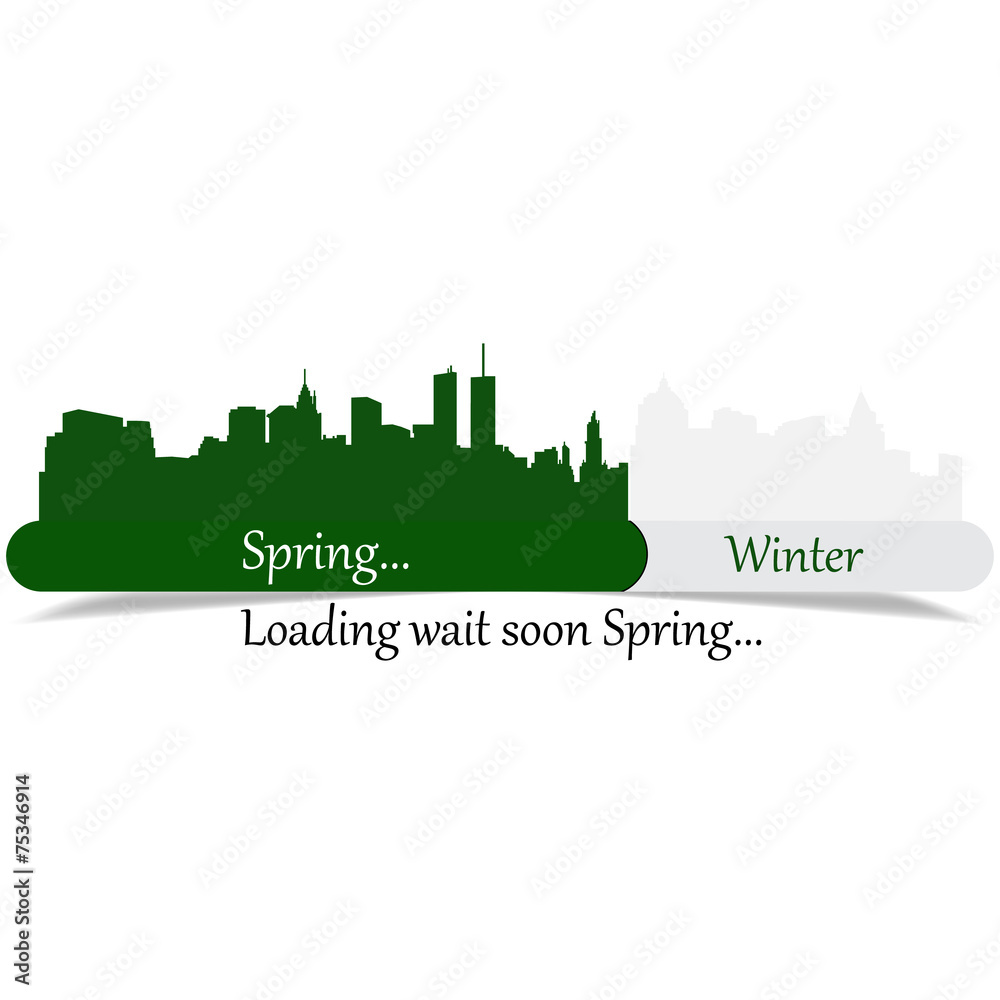 Fototapeta premium White background,loading soon spring