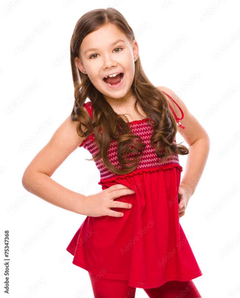 Portrait of a happy little girl