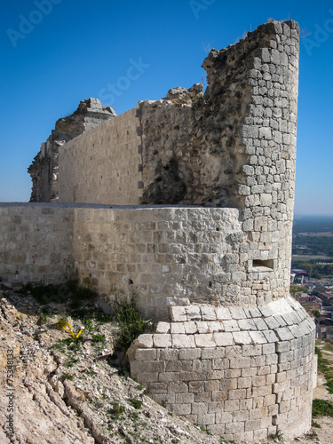 Ruins of a castle at Iscar, Spain photo