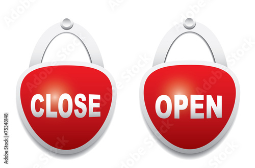 Signs - open and close.