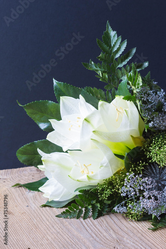 Fototapeta Naklejka Na Ścianę i Meble -  bouquet composition with white amaryllis