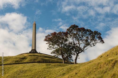 obelisk at One Tree Hill monument in Auckland