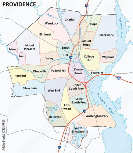 providence road and neighborhood map photo