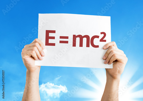 Plakat w ramie E = mc2 card with a beautiful day