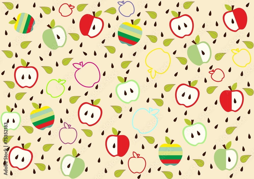 Seamless pattern with apples Seamless pattern with apples