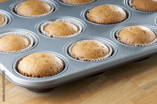 cupcakes in a baking tray