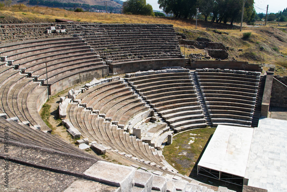 Ruins of Asclepeion Theatre in Pergamon