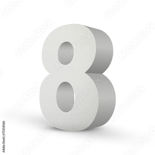 white texture number eight