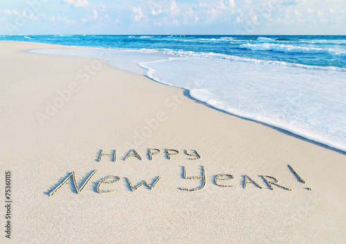 Happy New Year caption at b...