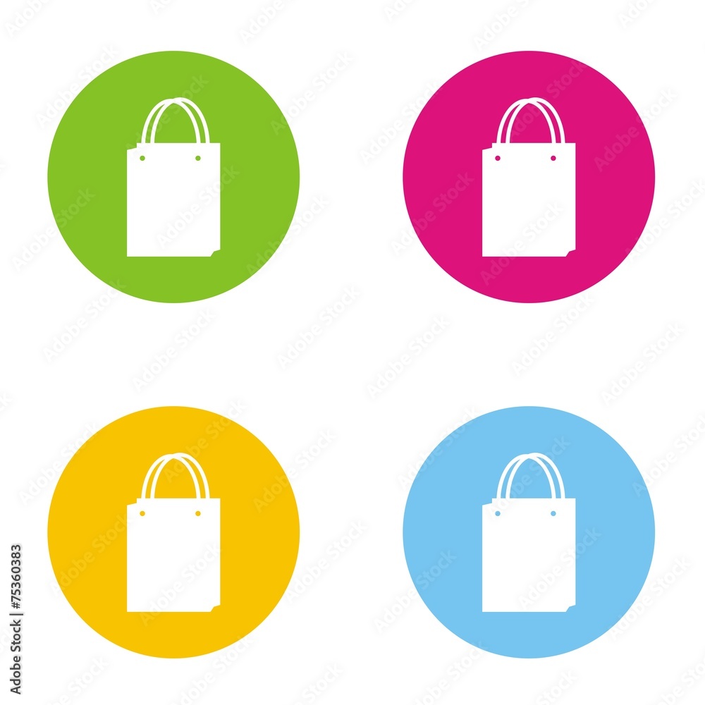 Iconos bolsa compra colores Stock Vector | Adobe Stock
