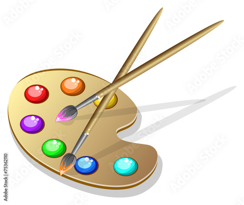 brushes and paint