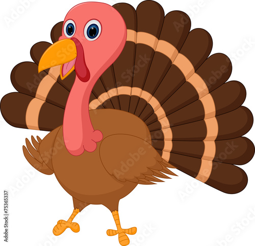 Happy Turkey cartoon