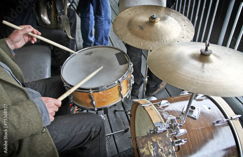 Drummer in orchestra