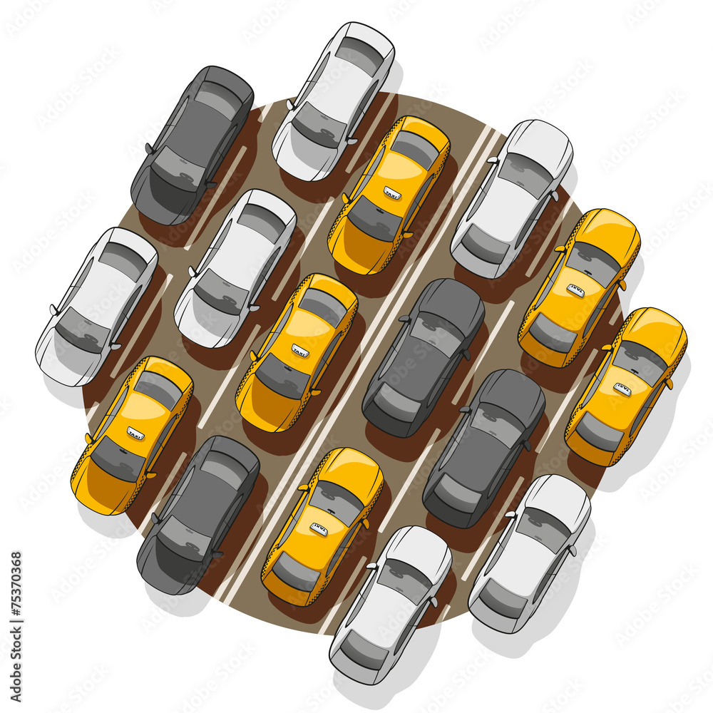 Traffic Jam Stock Vector | Adobe Stock