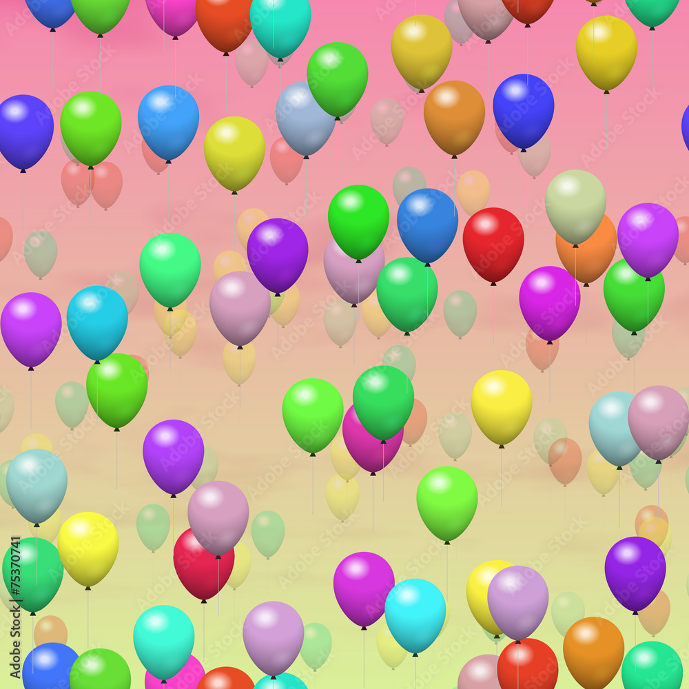 Party balloons generated hires texture