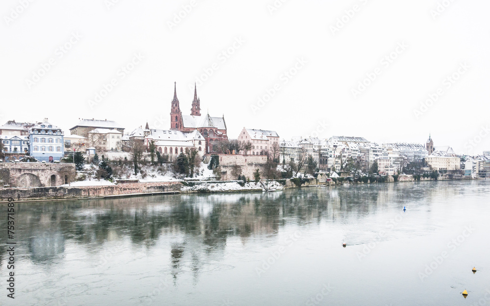 Basel, Altstadt, Rhein, Winter, Münster, Weihnachten, Schweiz