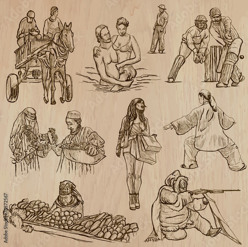 Fotografie, Obraz Natives - Hand drawn vectors