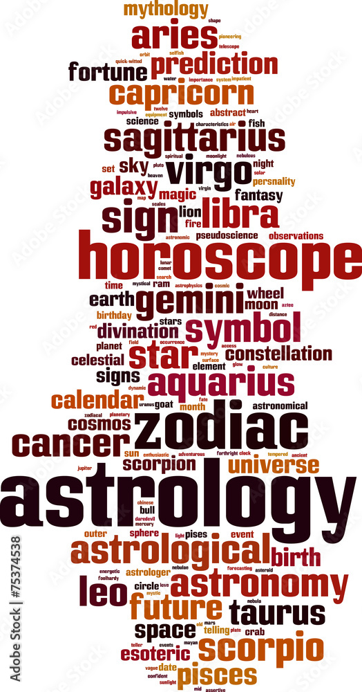 Astrology word cloud concept. Vector illustration