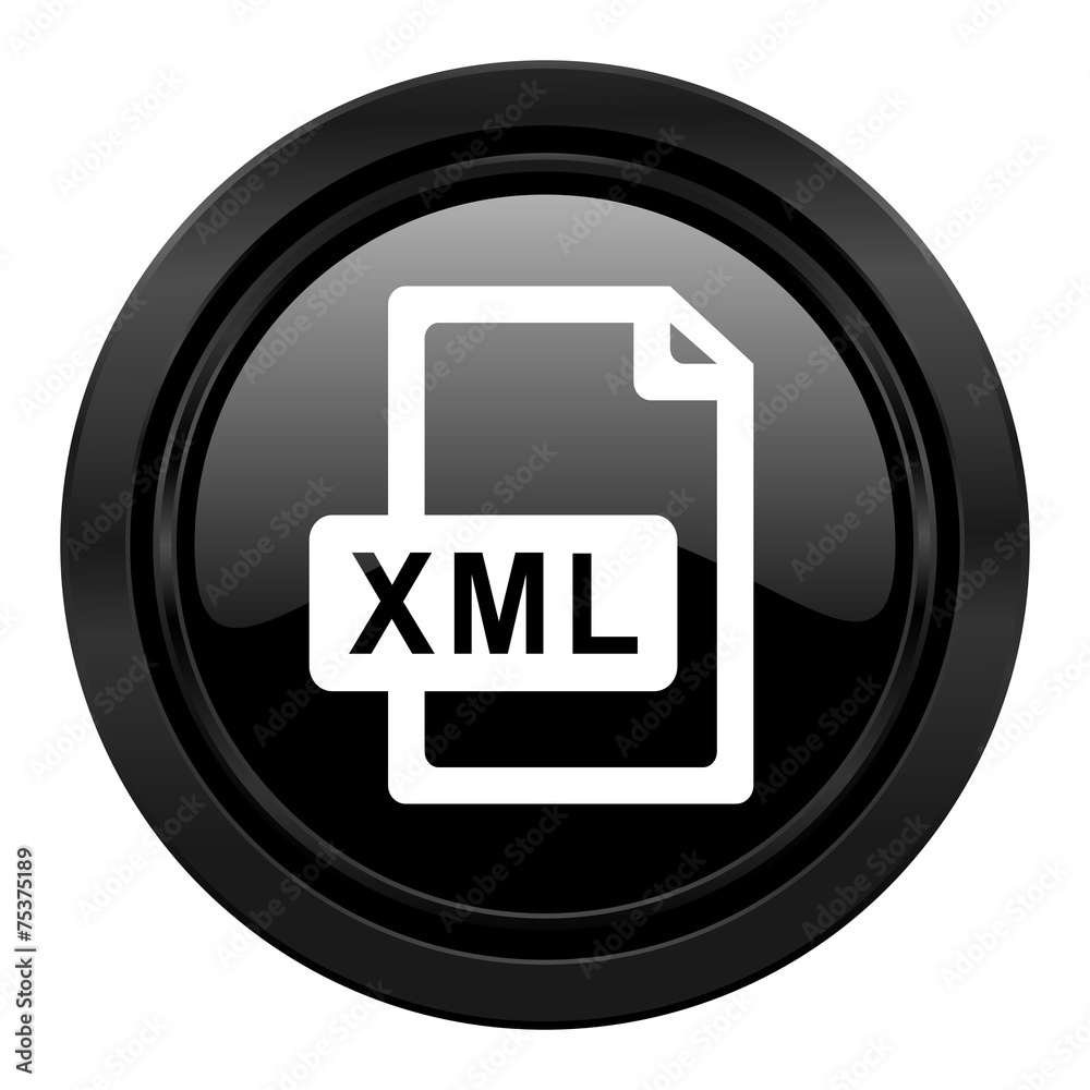 xml file black icon xml file black icon