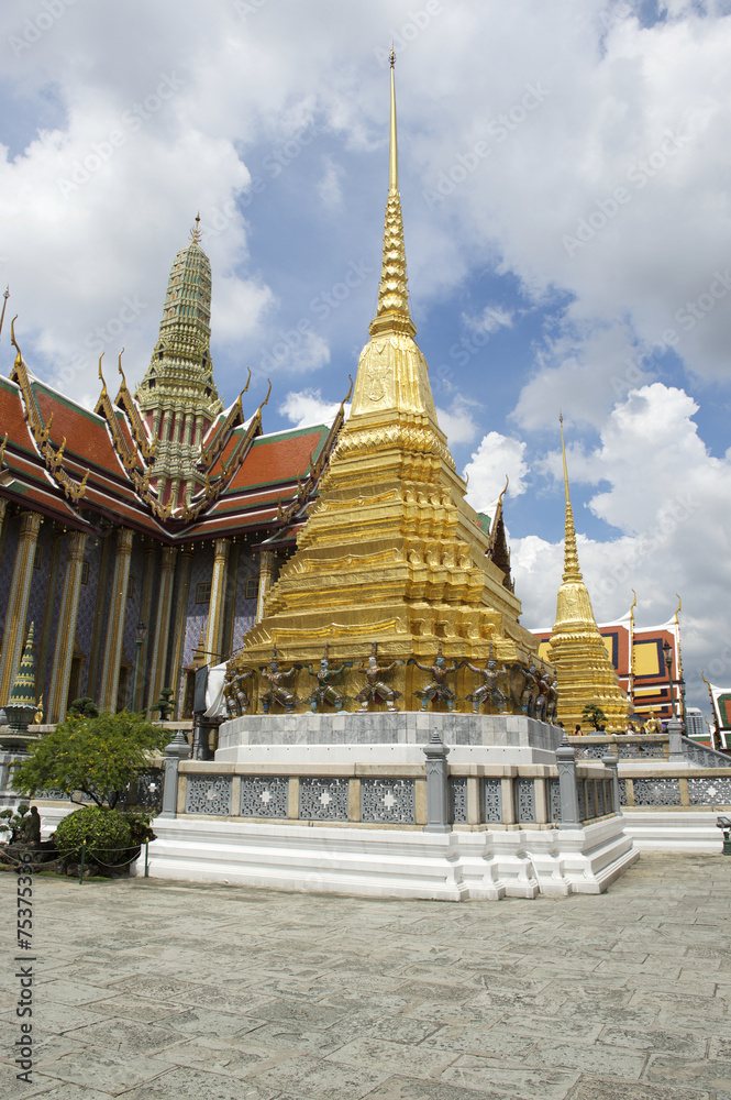 Golden Chedi Pagoda at Grand Palace Bangkok Thailand