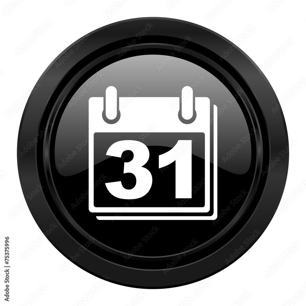 calendar black icon organizer sign agenda symbol