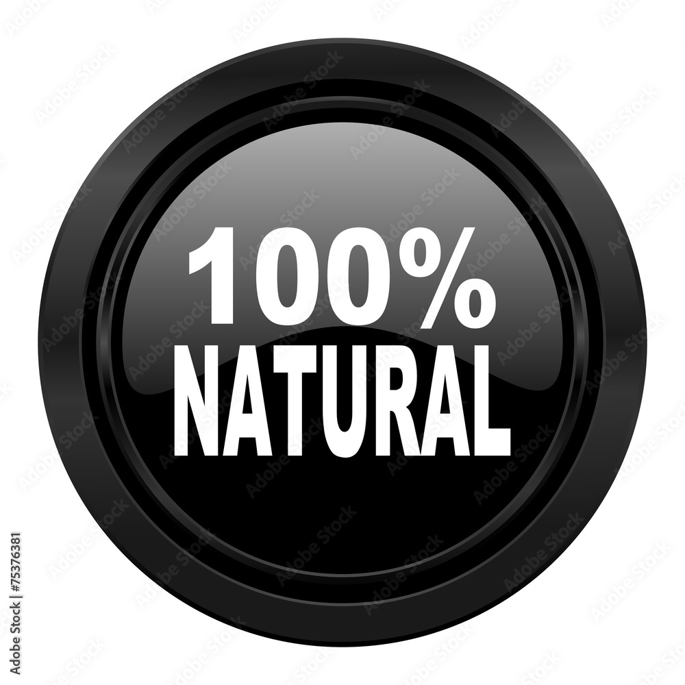 natural black icon 100 percent natural sign natural black icon 100 percent natural sign
