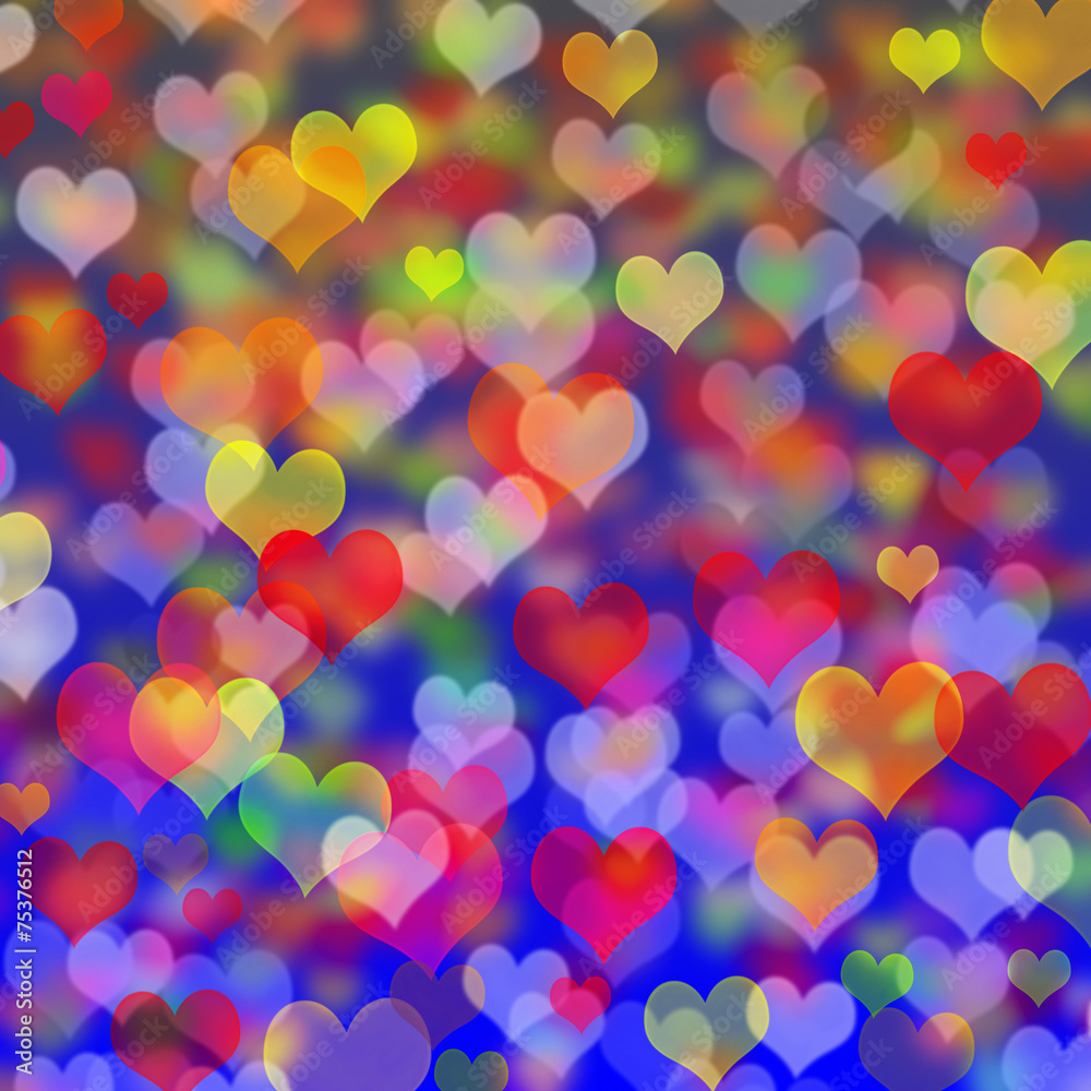 festive background of hearts for Valentine's Day