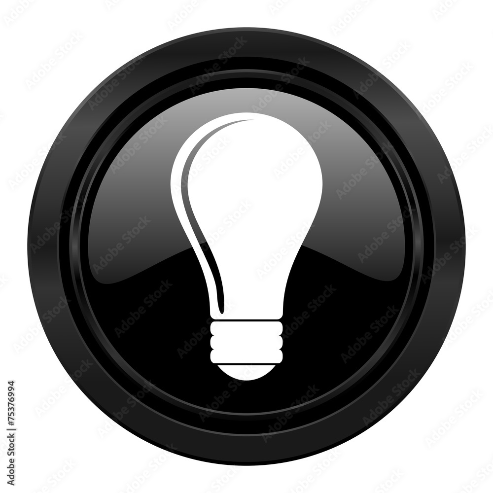 bulb black icon idea sign bulb black icon idea sign