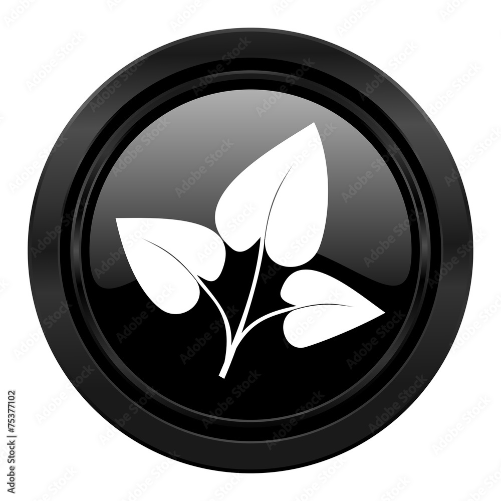 leaf black icon nature sign leaf black icon nature sign