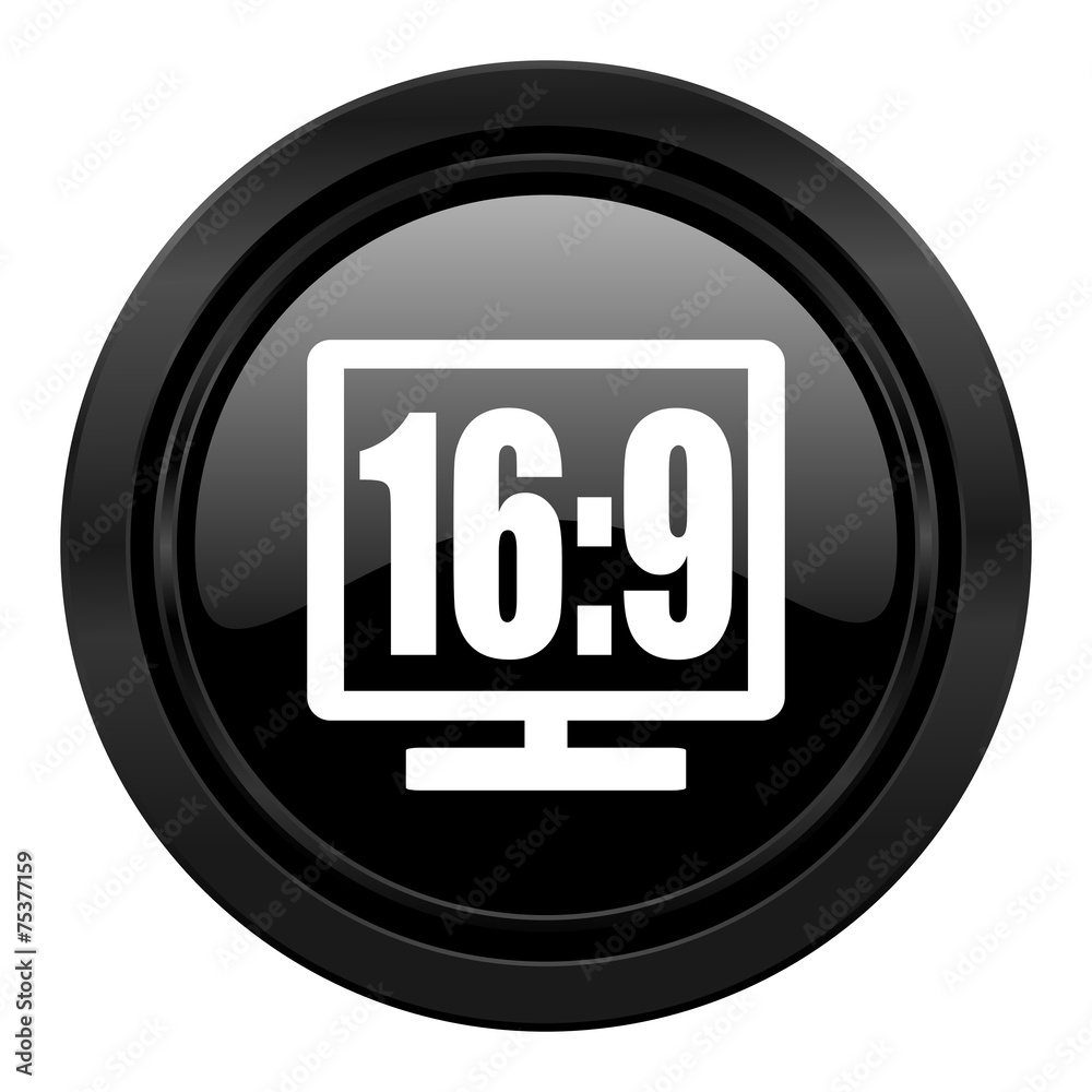 16 9 display black icon 16 9 display black icon