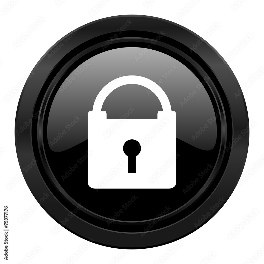 padlock black icon secure sign