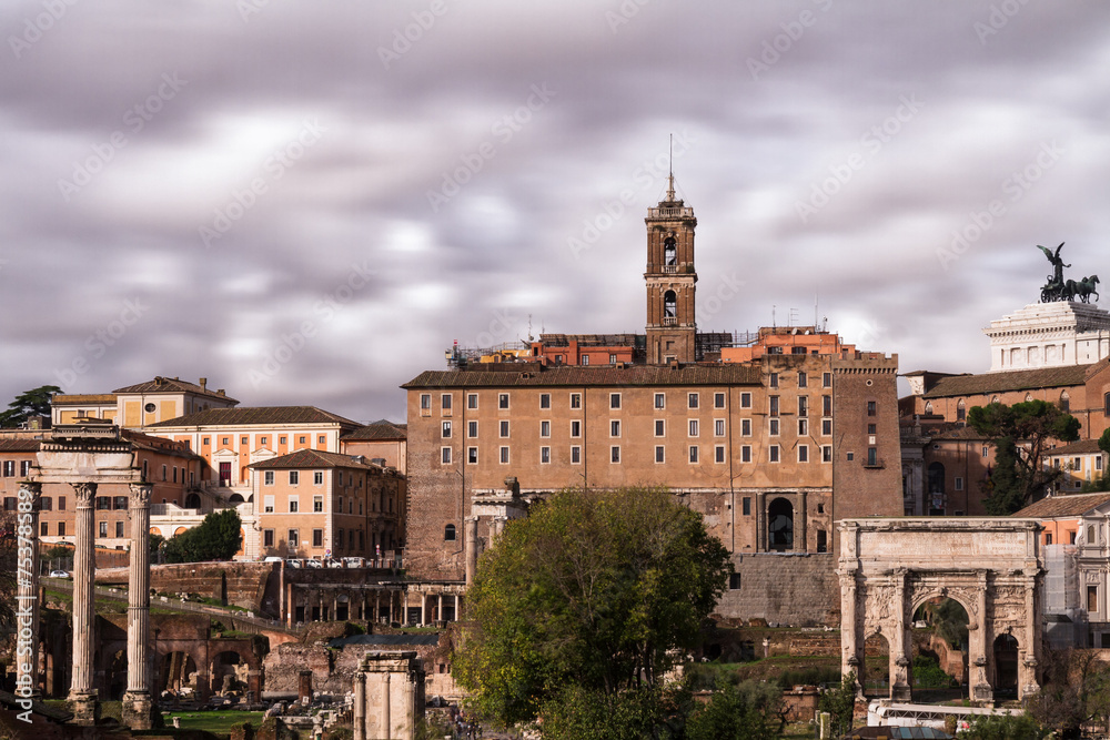 View of the Capitoline Hill and the Forum Romanum