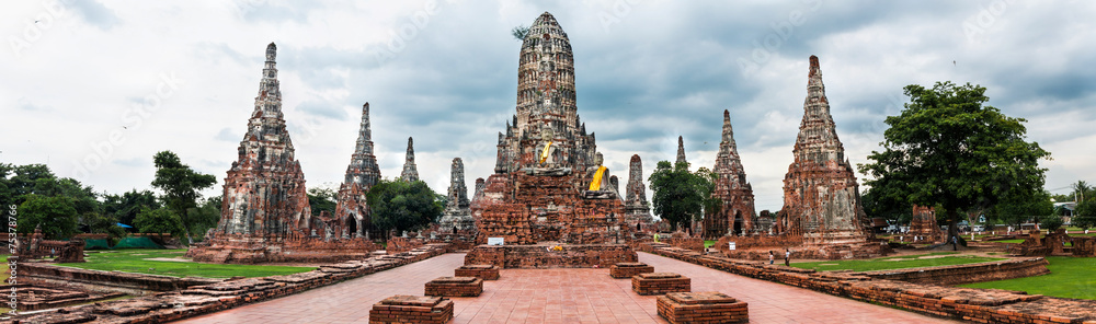 Old Temple Wat Chai watthanaram in Ancient Ayuttaya