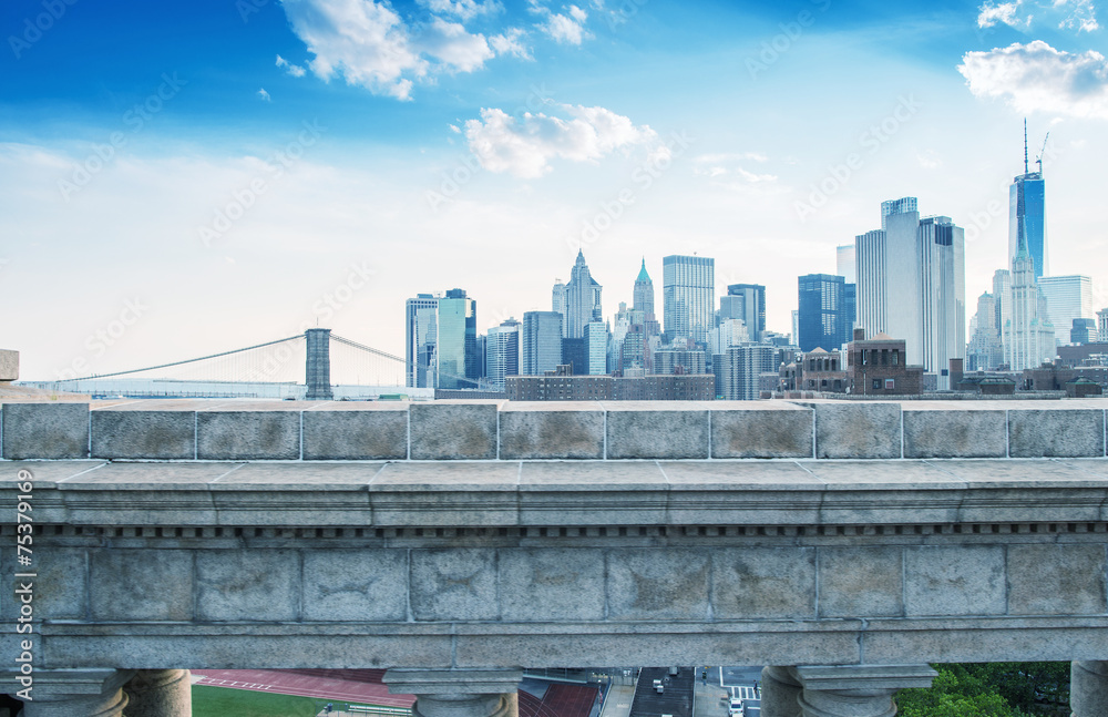 Obraz premium Lower Manhattan panoramic skyline, New York City