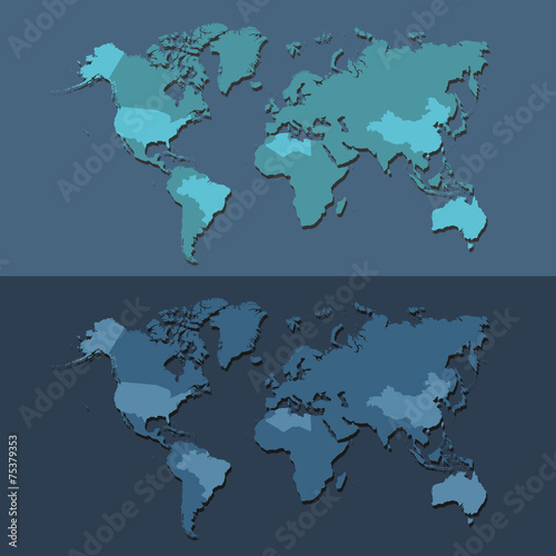 World map icons set great for any use. Vector EPS10.