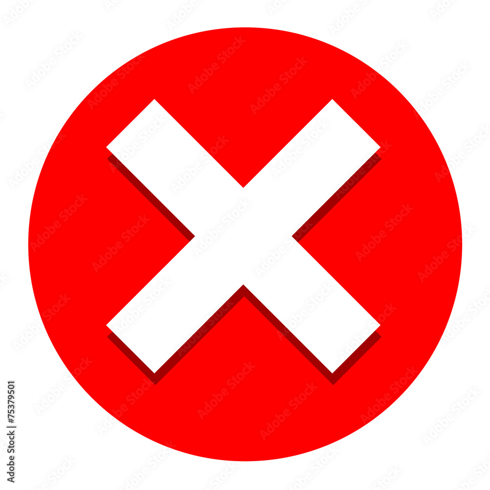 Large wrong mask icon great for any use. Vector EPS10. Large wrong mask icon great for any use. Vector EPS10.