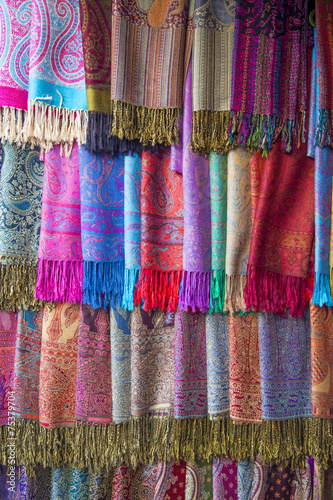 Colorful fabrics on the Aga...
