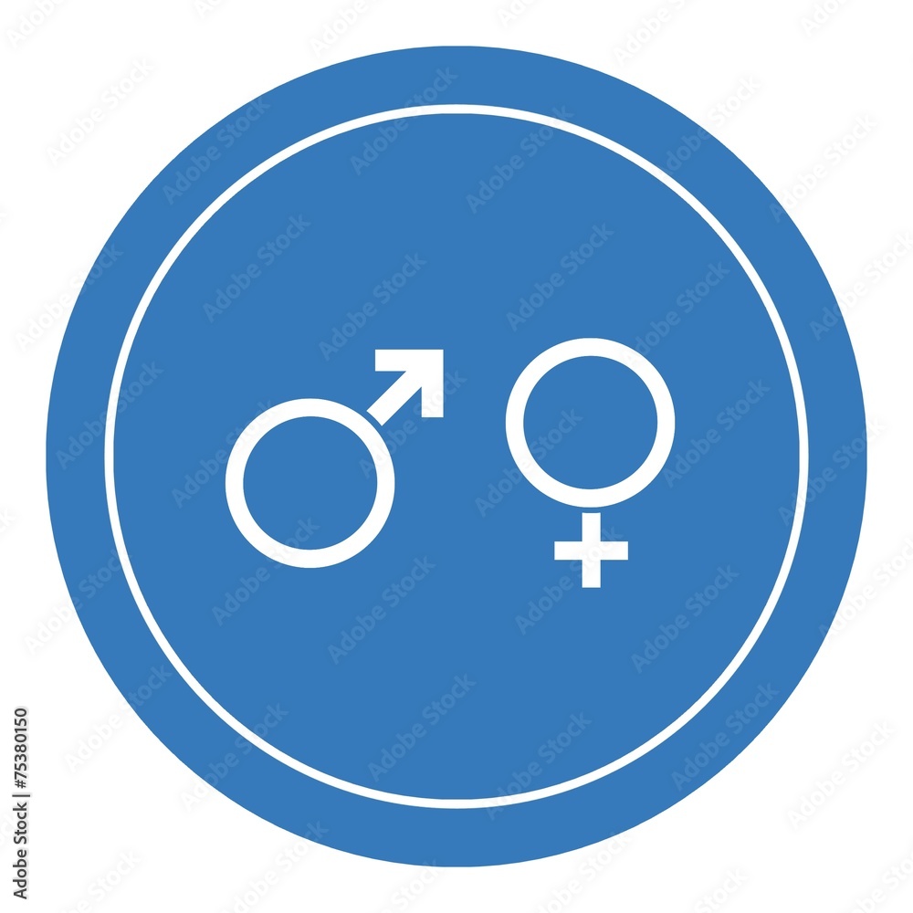 Genre masculin et féminin dans un panneau Genre masculin et féminin dans un panneau