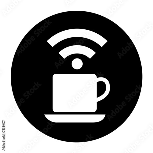 Internet cafe icon great for any use. Vector EPS10.